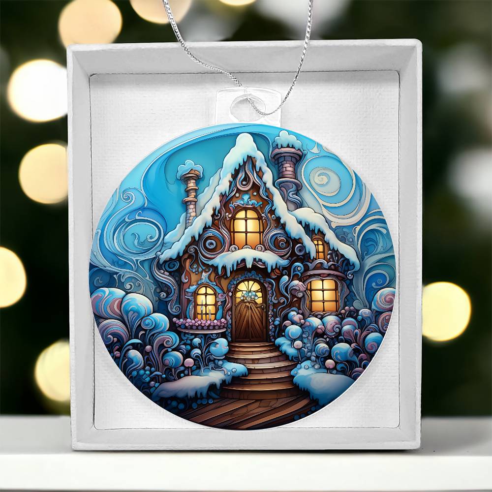 Ice House - Acrylic Christmas Ornament