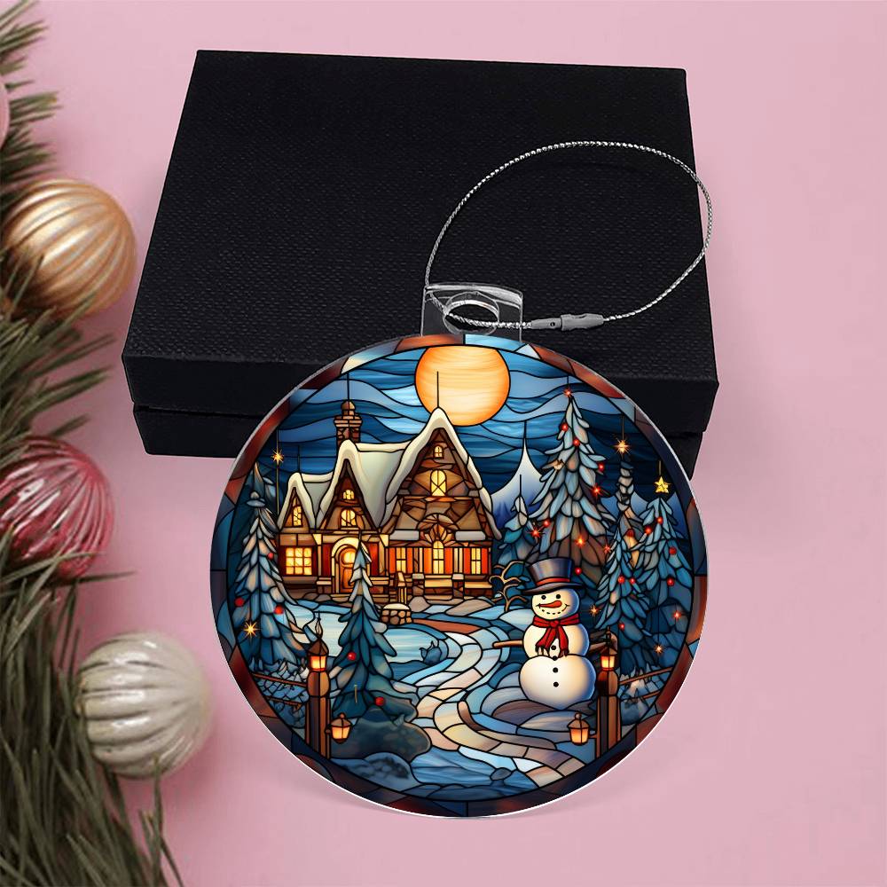 Christmas Full Moon - Acrylic Christmas Ornament