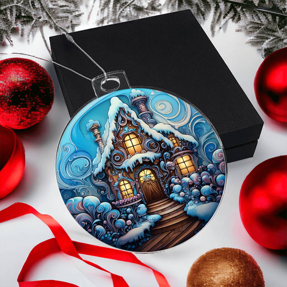 Ice House - Acrylic Christmas Ornament