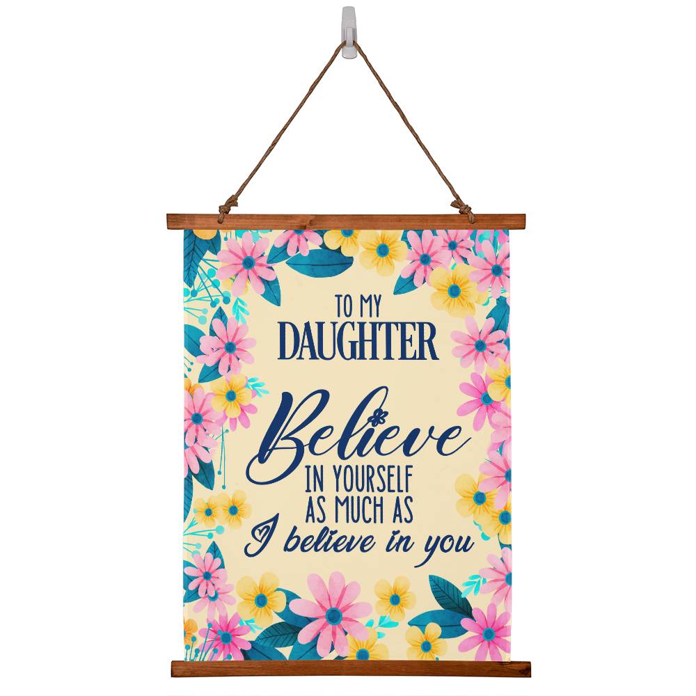 To My Daughter - Wood Framed Wall Tapestry