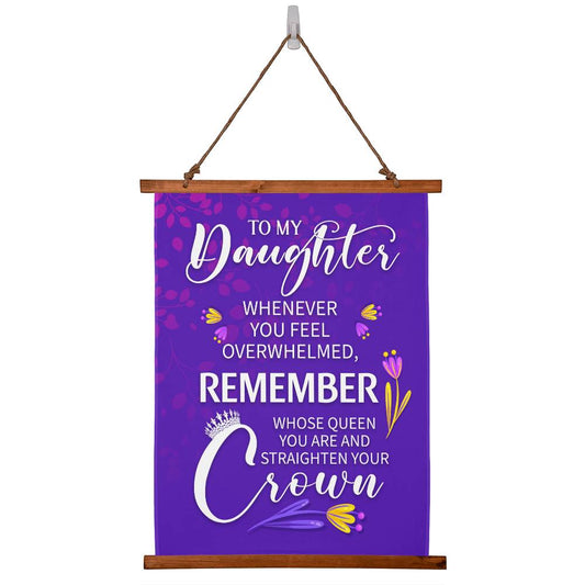 To My Daughter - Wood Framed Wall Tapestry