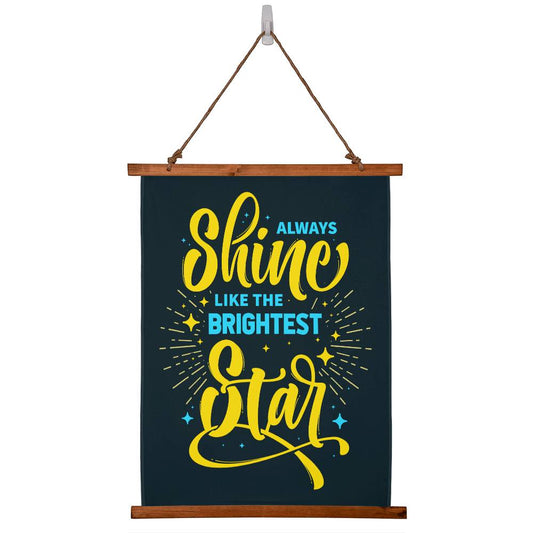 Shine Bright Star - Wood Framed Wall Tapestry