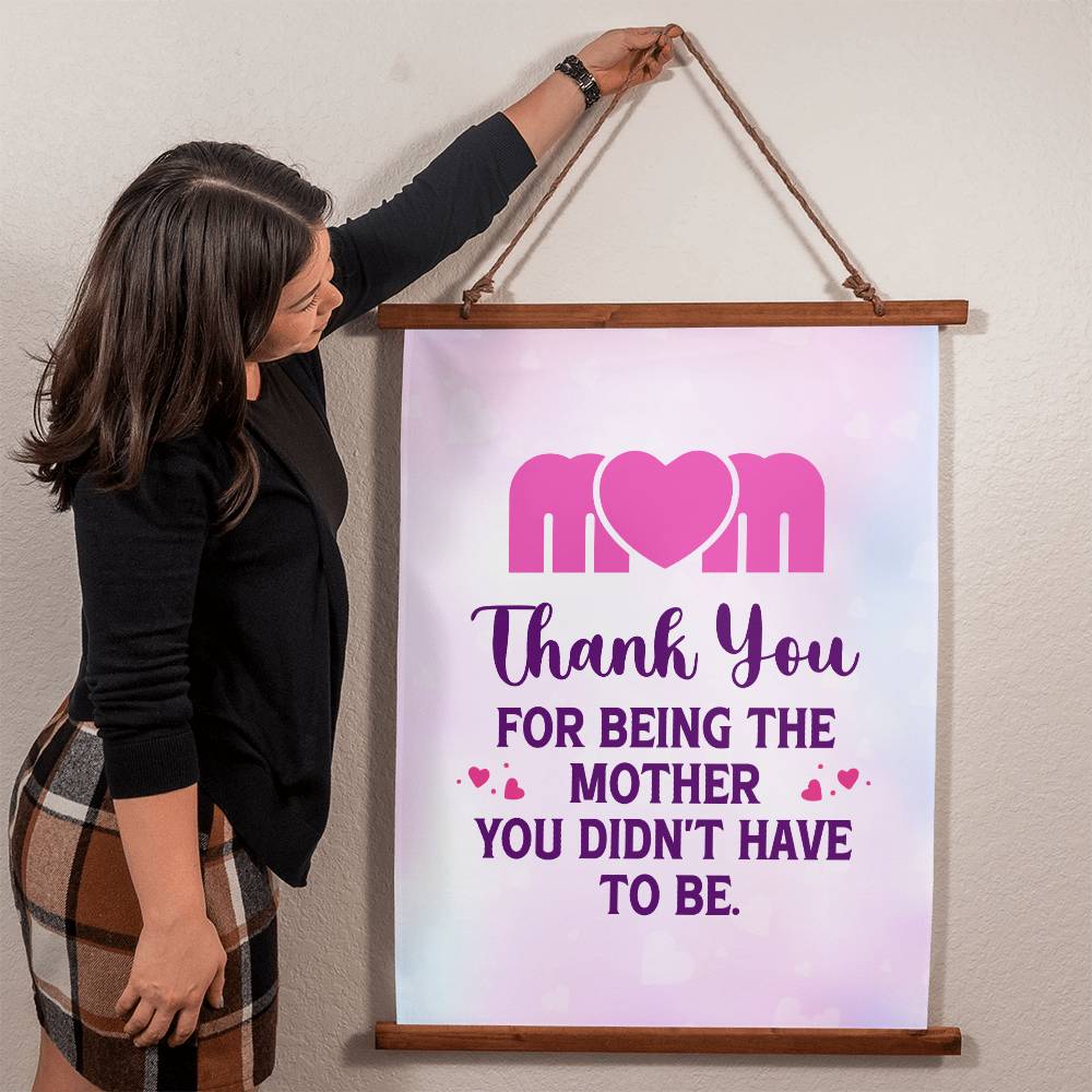 Thank You Mom- Wood Framed Tapestry