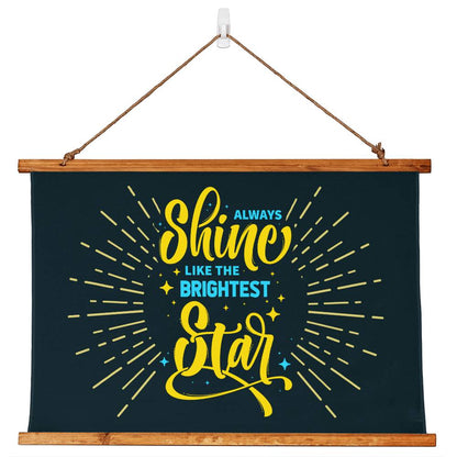 Shine Bright Star - Wood Framed Wall Tapestry