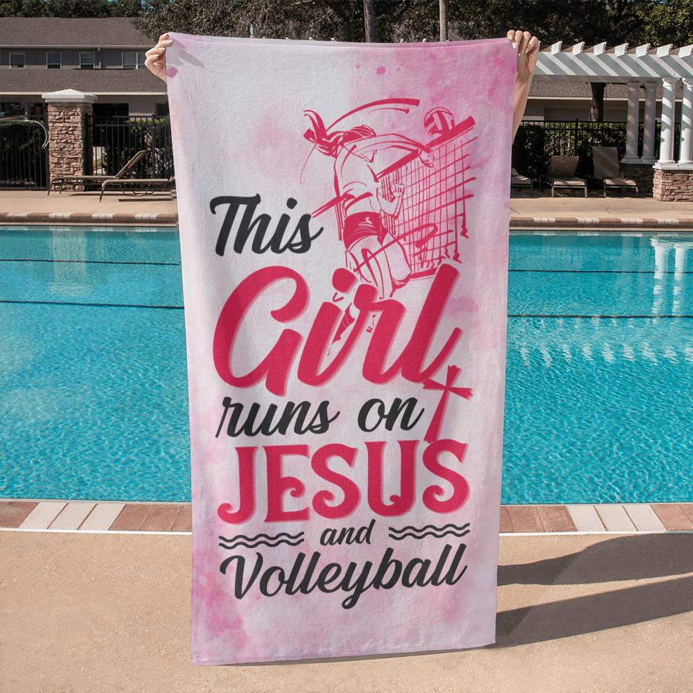 Jesus & Volleyball - Sports Towel