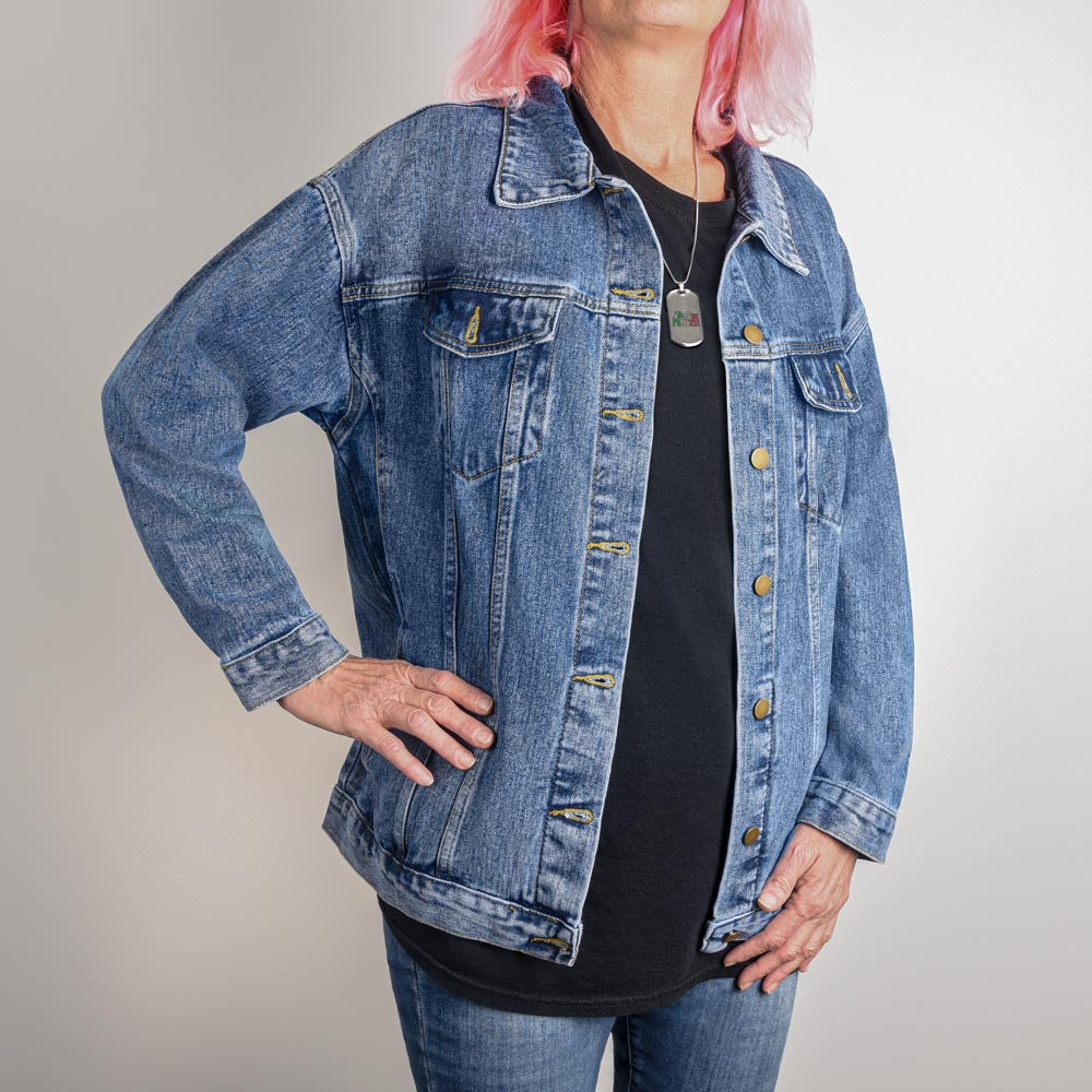 Just Love Me - Oversized Women's DTG Denim Jacket