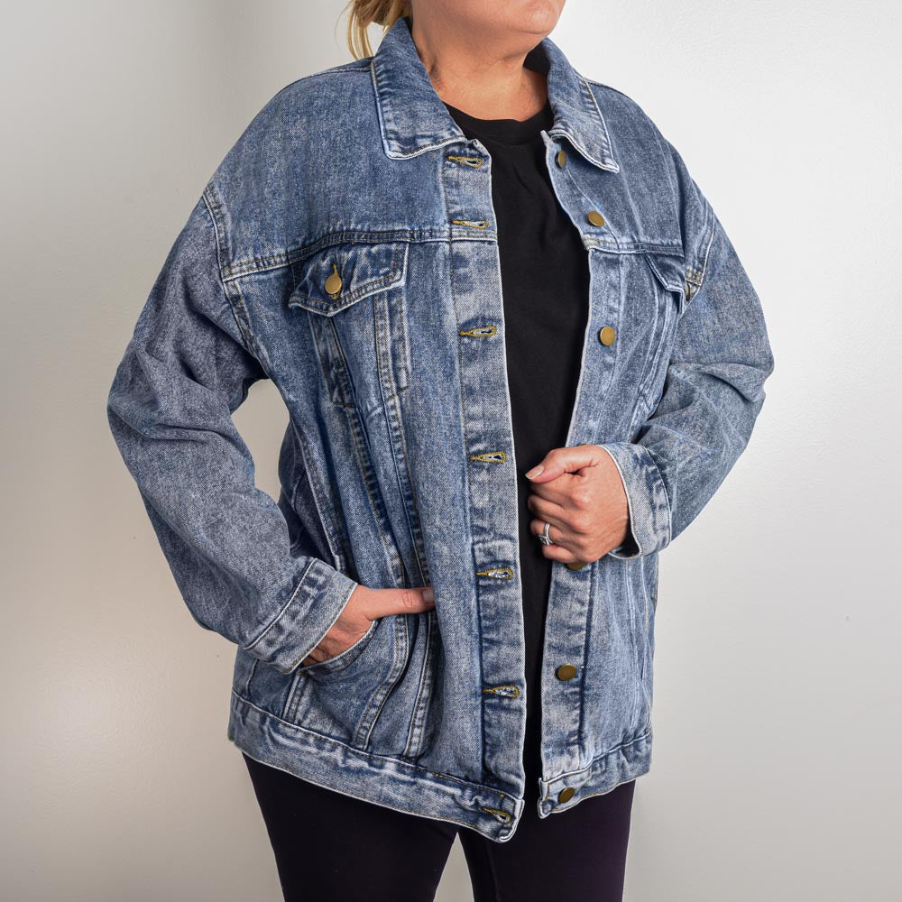 Just Love Me - Oversized Women's DTG Denim Jacket