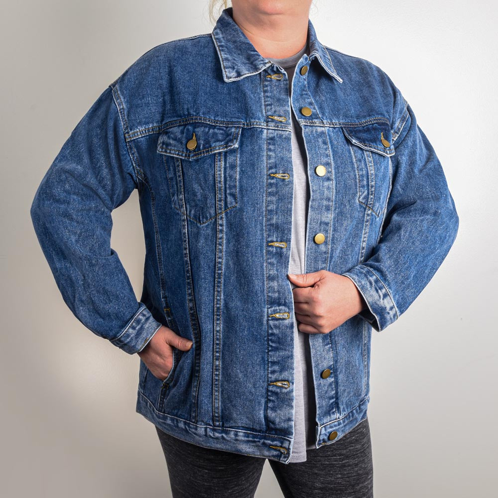 Just Love Me - Oversized Women's DTG Denim Jacket