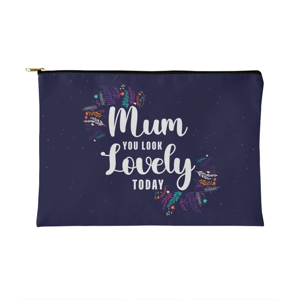 Lovely Mom - Fabric Zippered Pouch