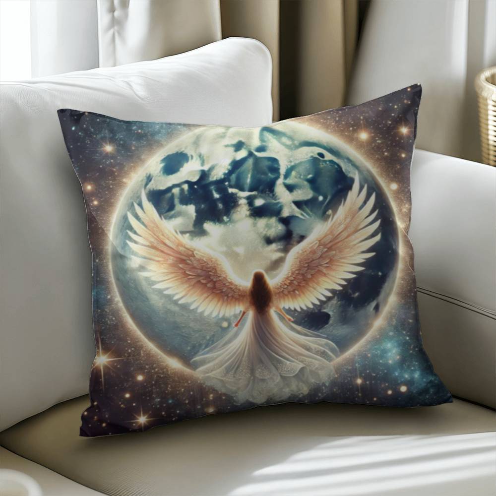 Angelic Moon Protection - Classic Pillow Cover with Insert