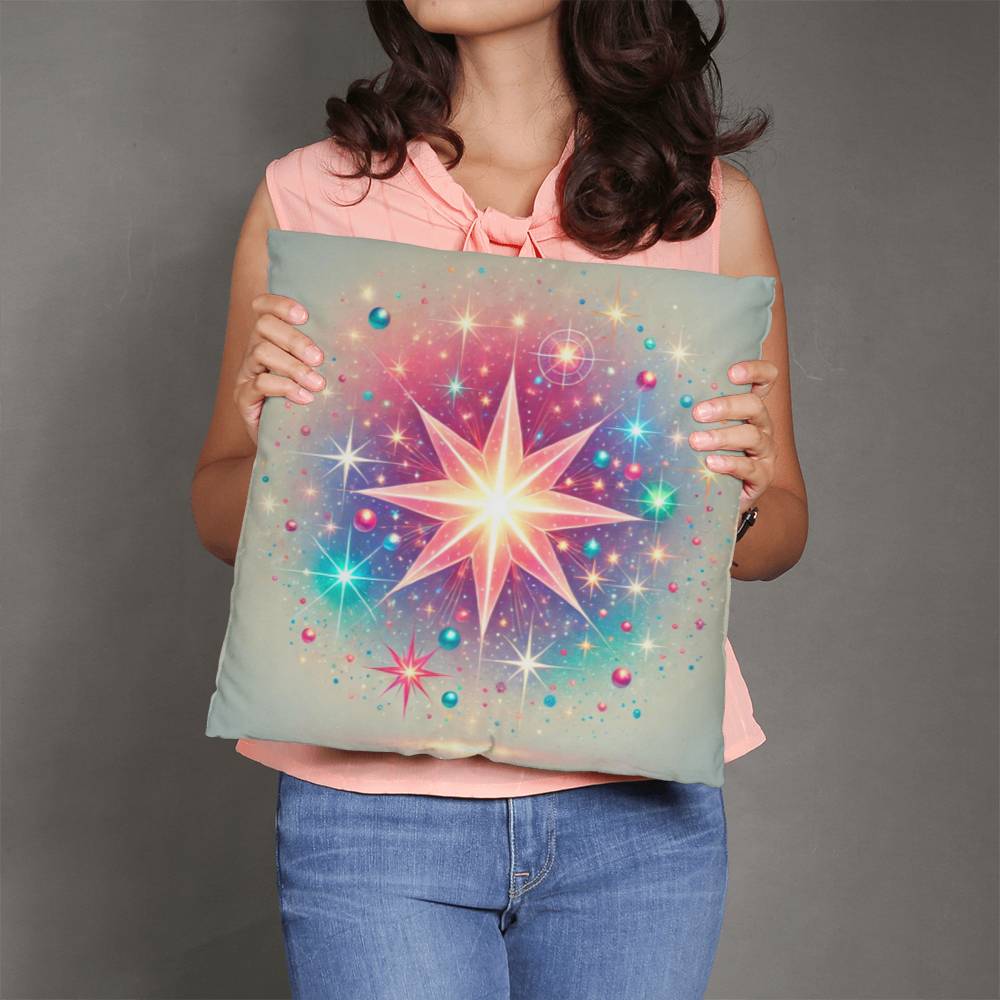 Colorful Celestial Star -  Classic Pillow Cover with Insert