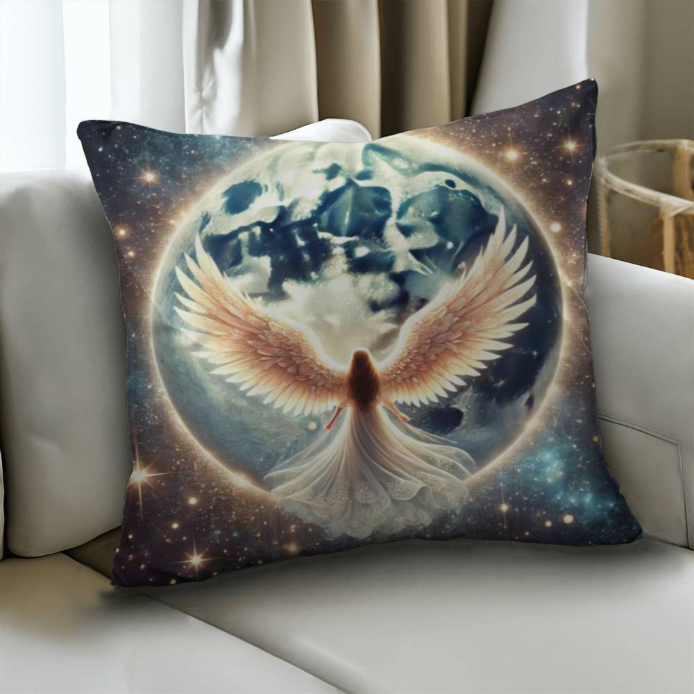 Angelic Moon Protection - Classic Pillow Cover with Insert