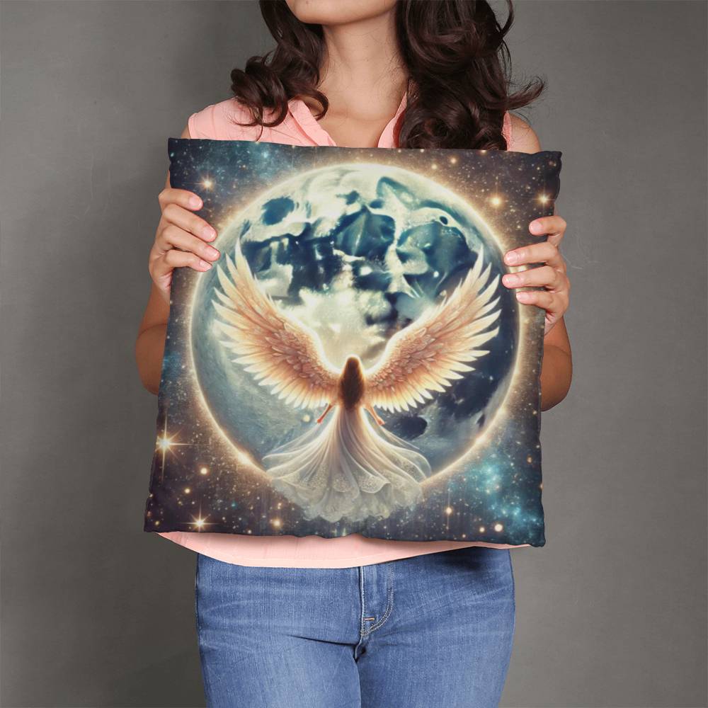 Angelic Moon Protection - Classic Pillow Cover with Insert