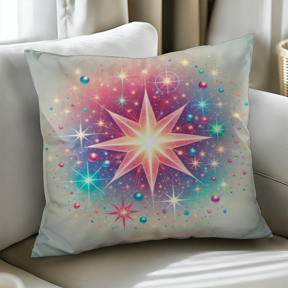 Colorful Celestial Star -  Classic Pillow Cover with Insert