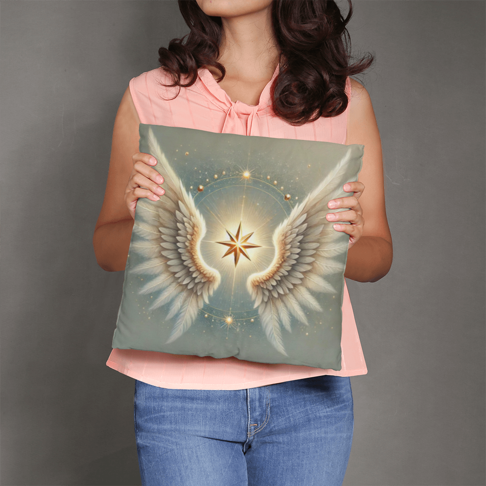 Golden Celestial Angel - Classic Pillow Cover