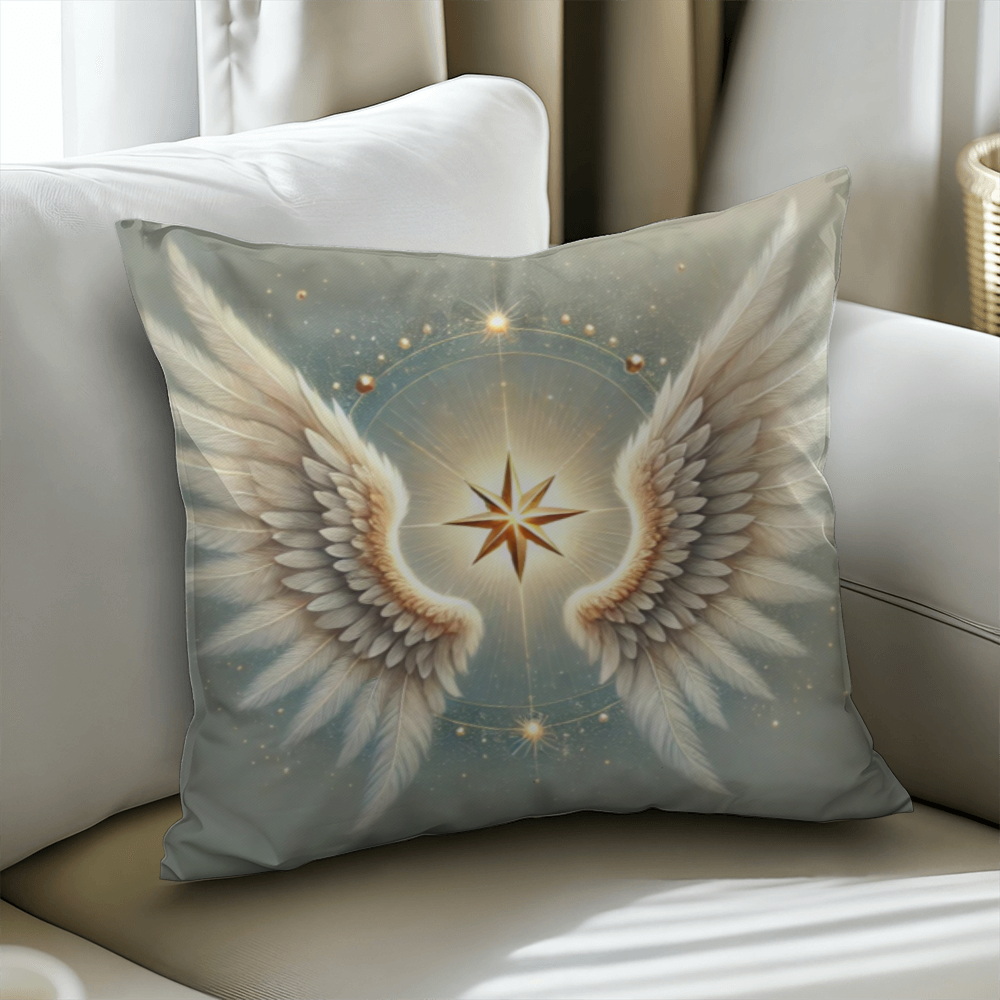 Golden Celestial Angel - Classic Pillow Cover