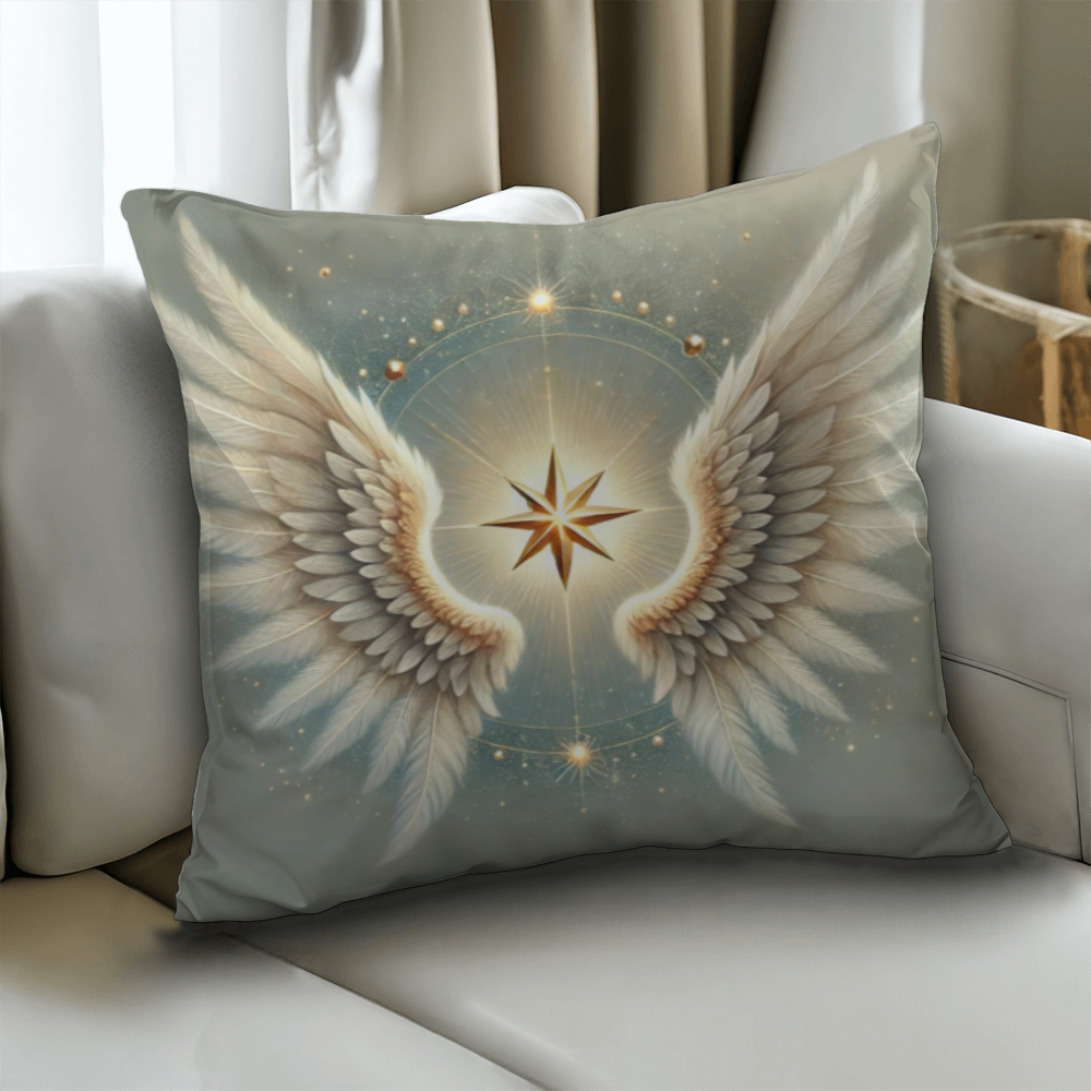 Golden Celestial Angel - Classic Pillow Cover