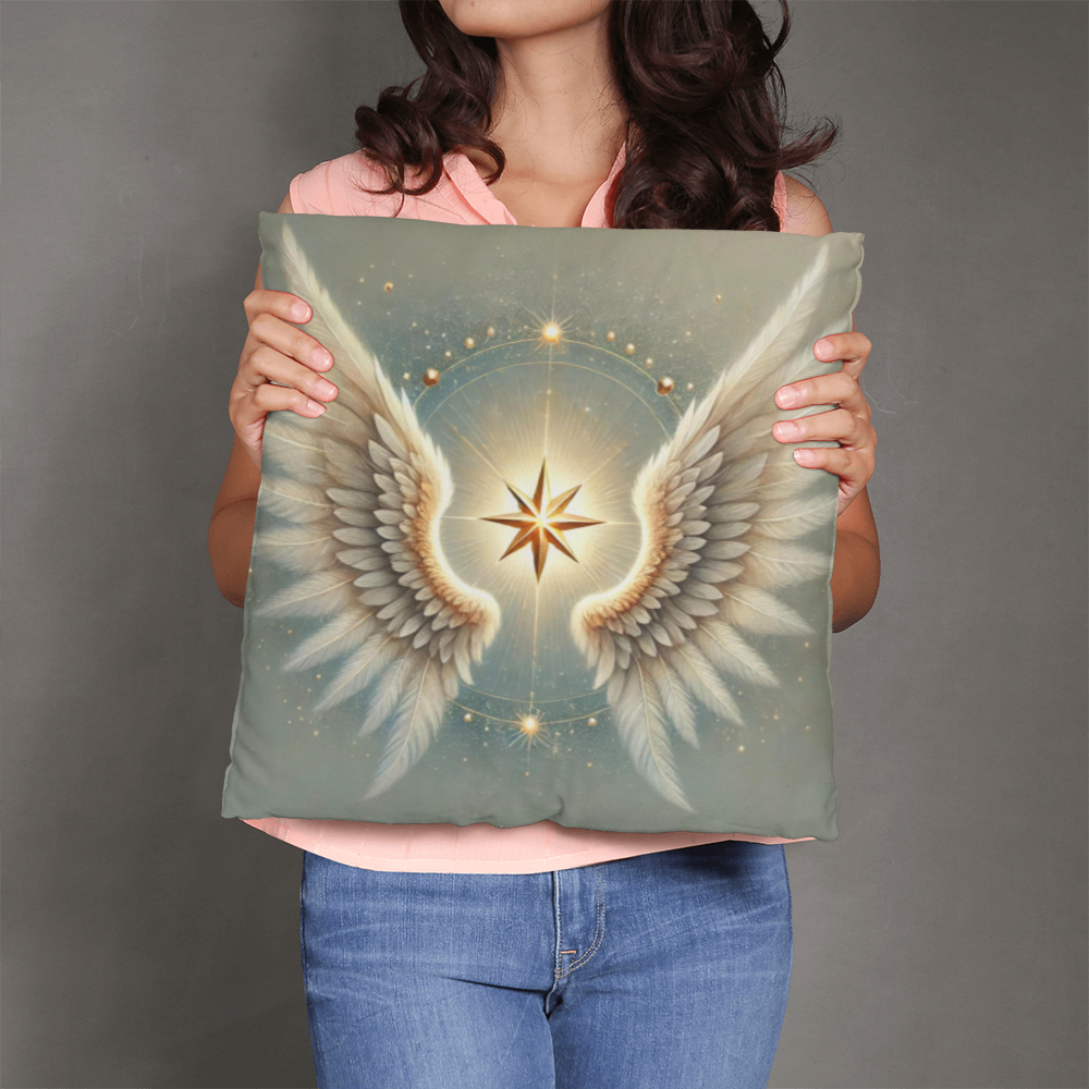 Golden Celestial Angel - Classic Pillow Cover