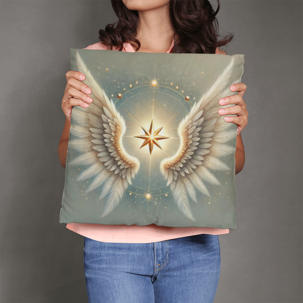 Golden Celestial Angel - Classic Pillow Cover