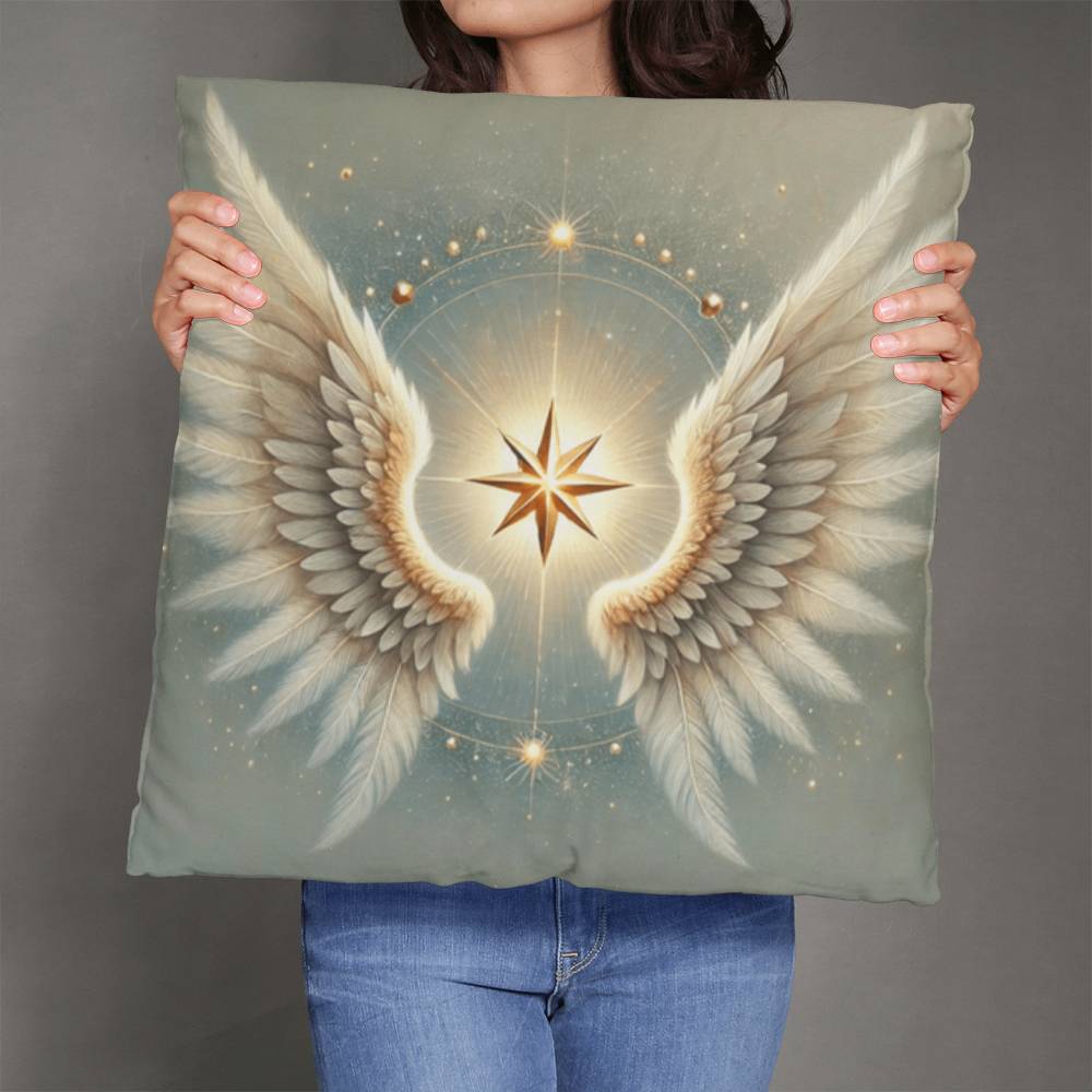 Golden Celestial Angel - Classic Pillow Cover