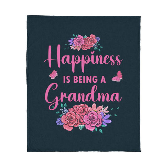 Happy Grandma - High Quality Fleece Blanket