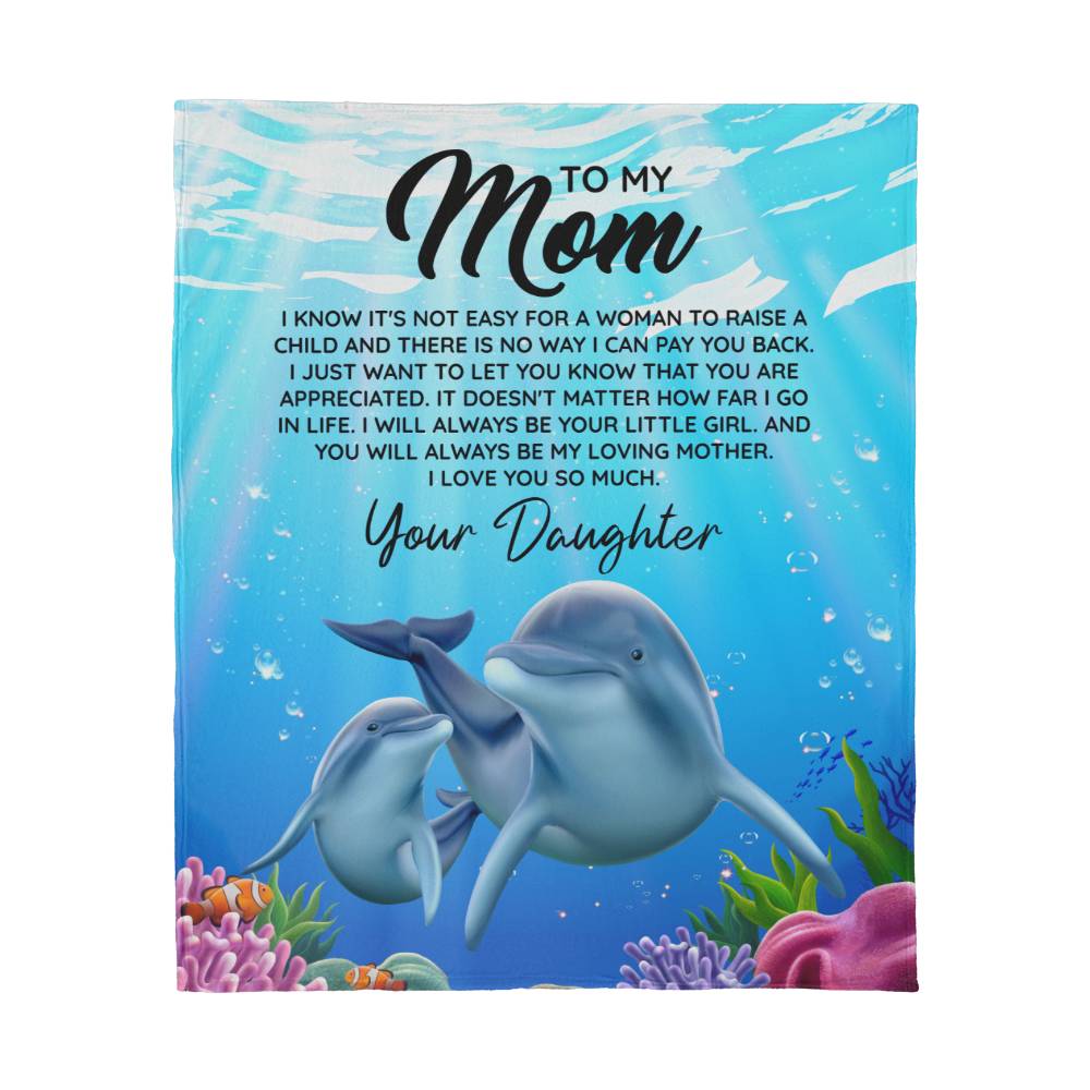 To My Mom - High Quality Fleece Blanket