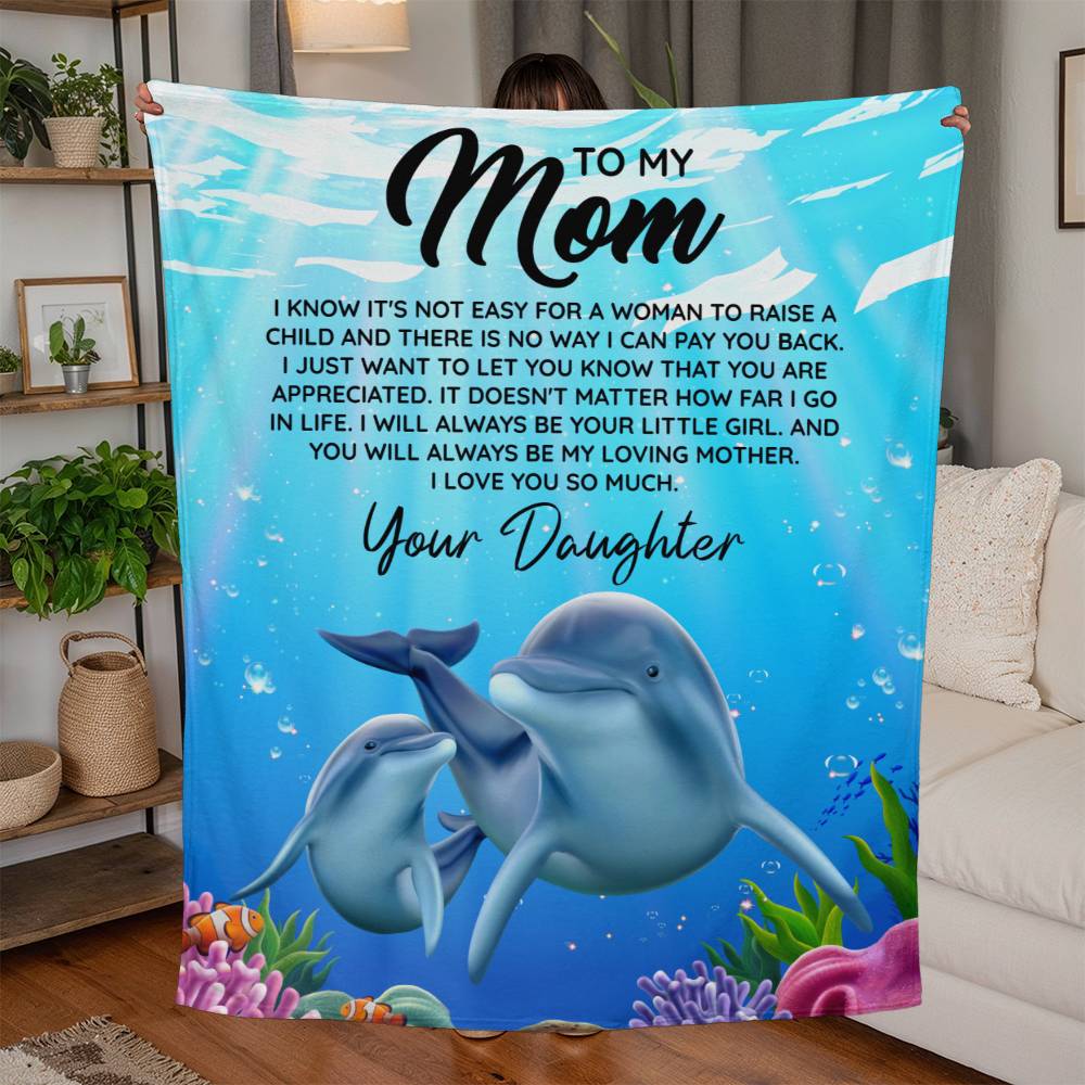 To My Mom - High Quality Fleece Blanket