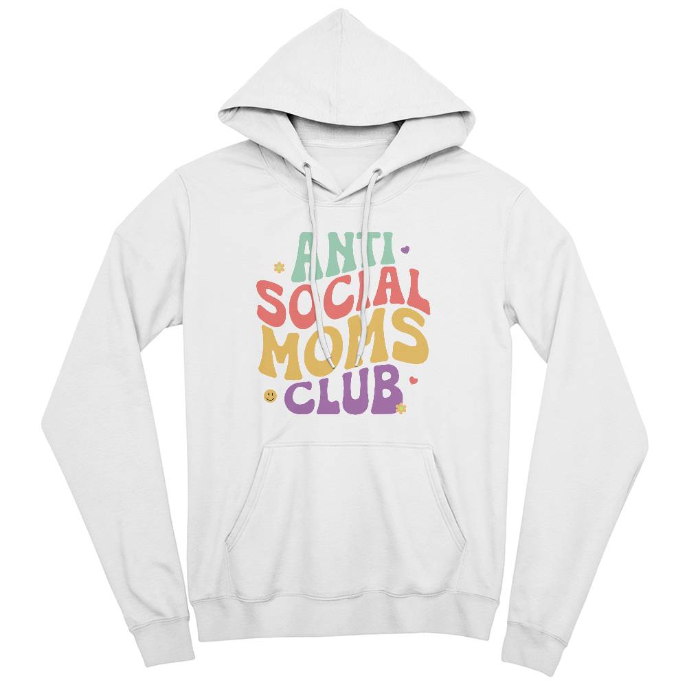 Antisocial Moms - Pullover Fleece Hoodie