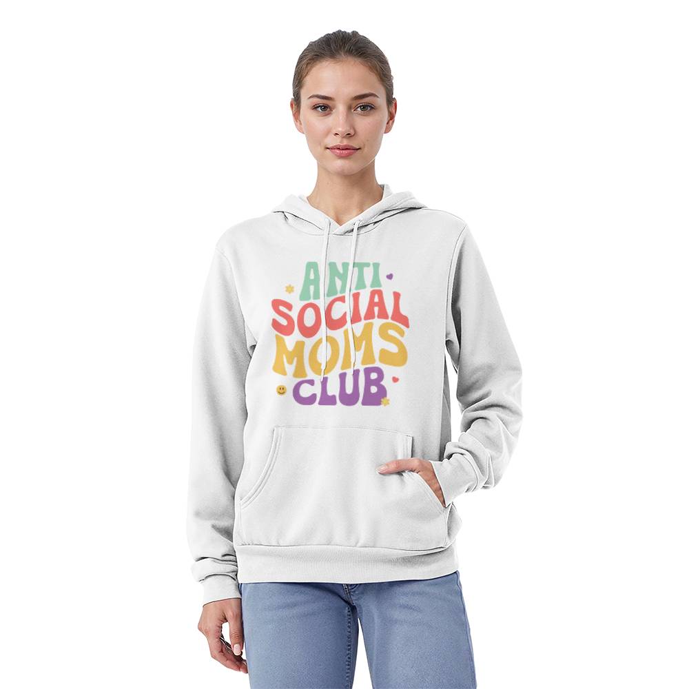 Antisocial Moms - Pullover Fleece Hoodie