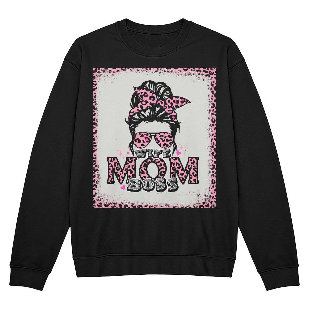 Wife Boss Mom - Unisex Crewneck Sweatshirt