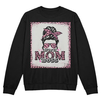 Wife Boss Mom - Unisex Crewneck Sweatshirt