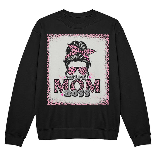 Wife Boss Mom - Unisex Crewneck Sweatshirt