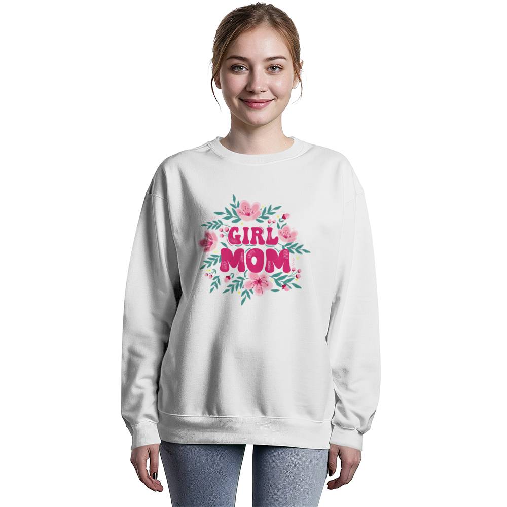 Girl Mom - Unisex Crewneck Sweatshirt