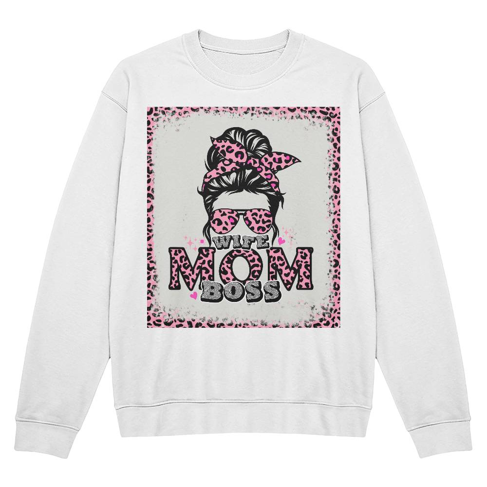 Wife Boss Mom - Unisex Crewneck Sweatshirt