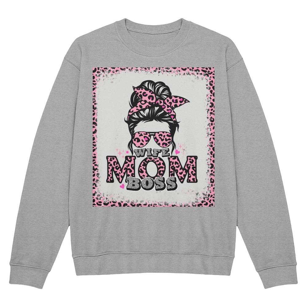 Wife Boss Mom - Unisex Crewneck Sweatshirt