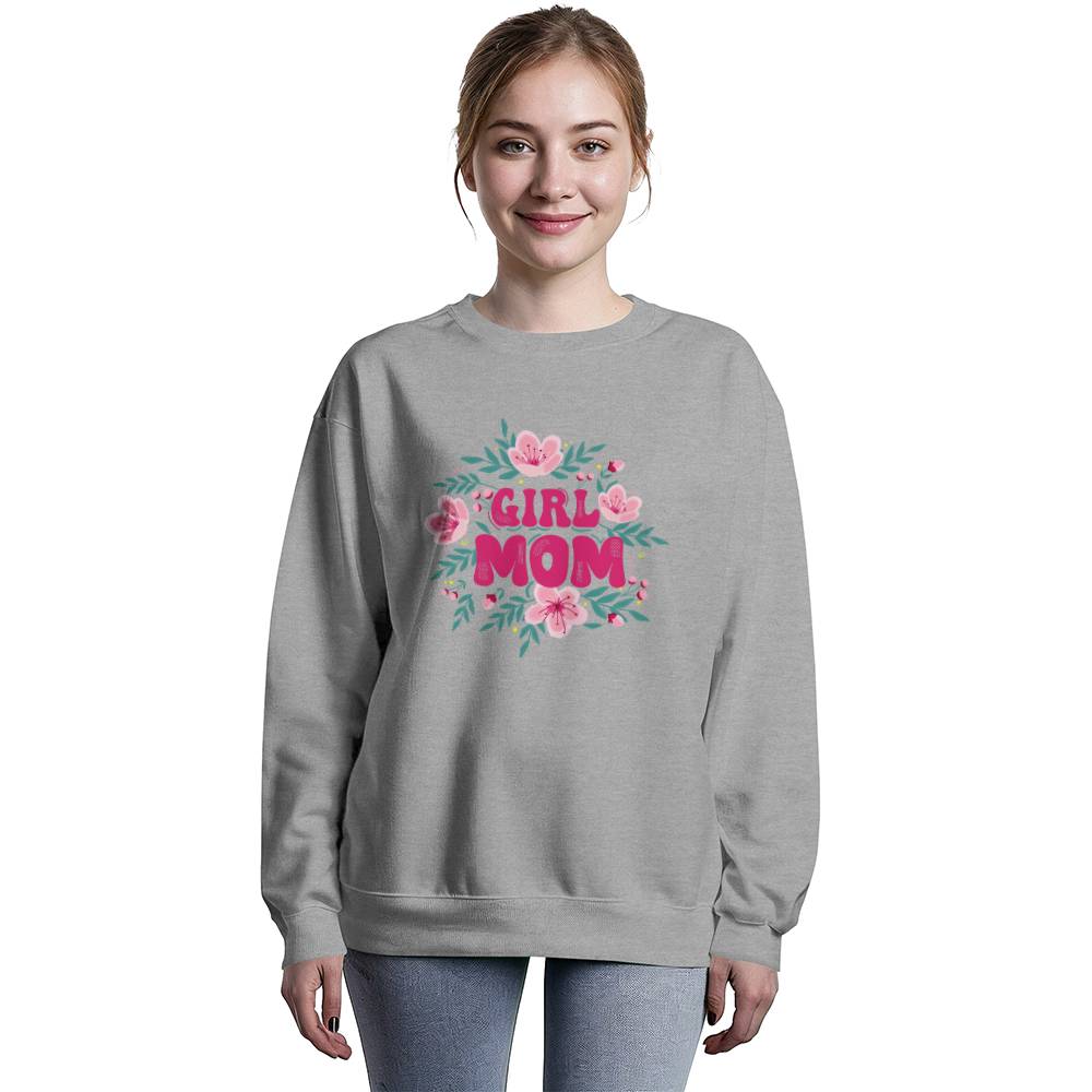 Girl Mom - Unisex Crewneck Sweatshirt