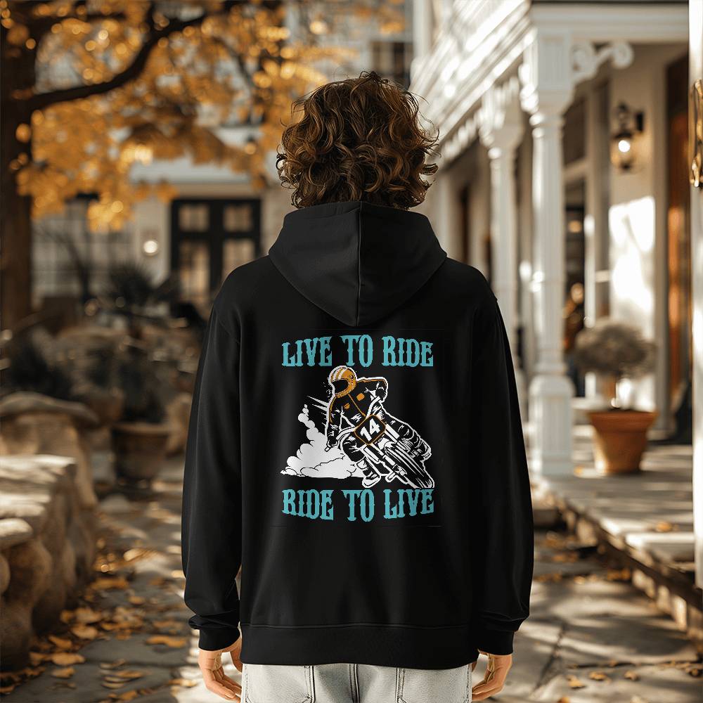 Live to Ride - Pullover Fleece Hoodie