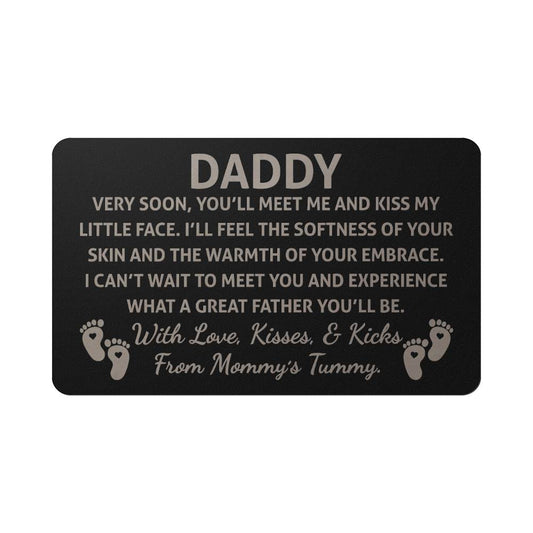 Daddy to Be - Engraved Wallet Card