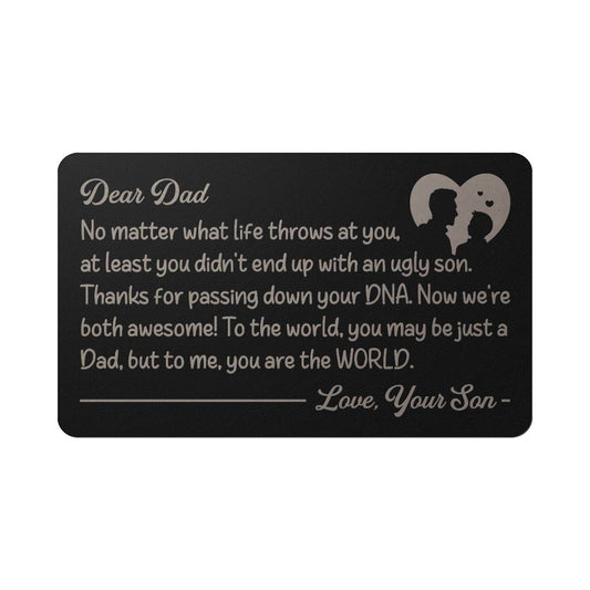 Dear Dad - Engraved Wallet Card