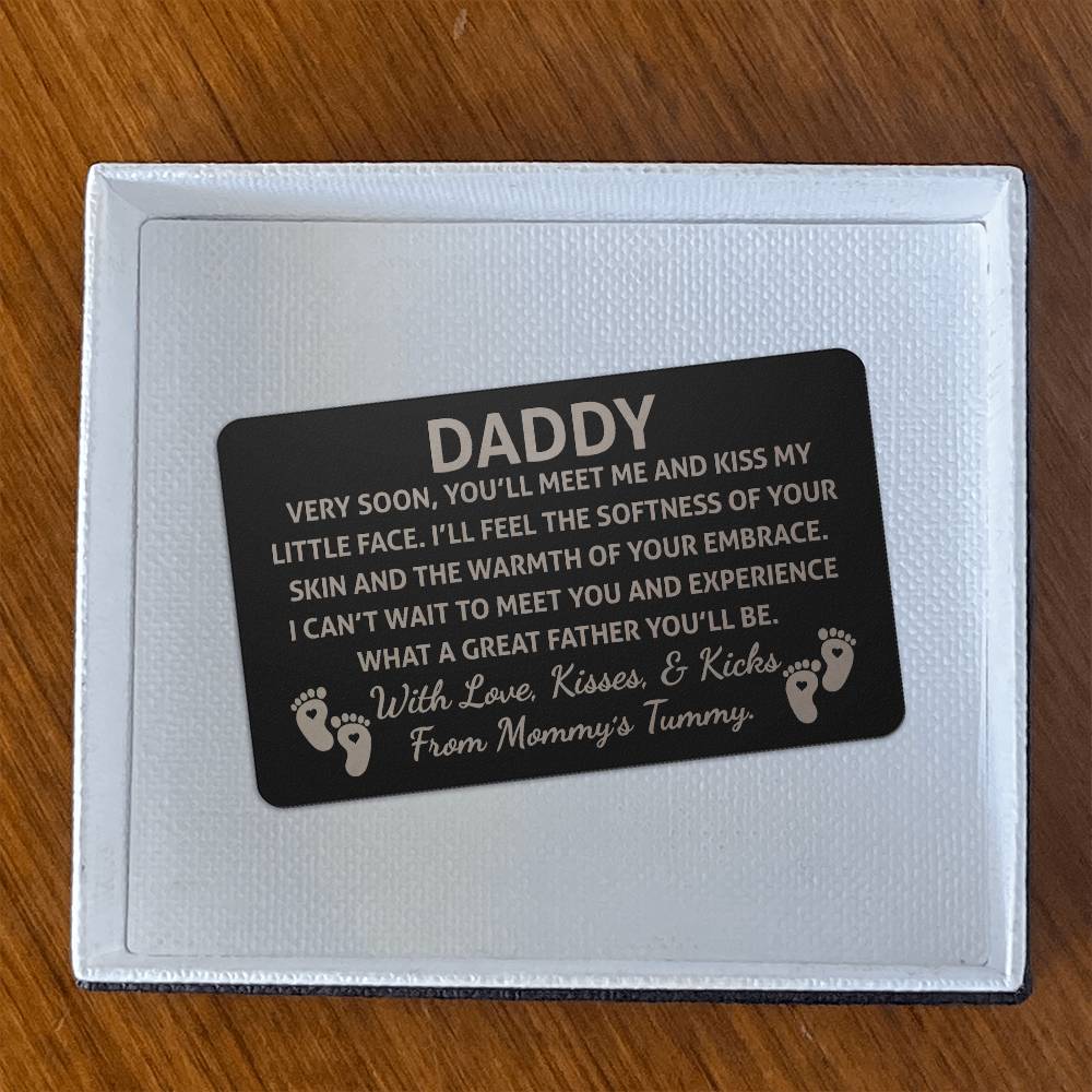 Daddy to Be - Engraved Wallet Card