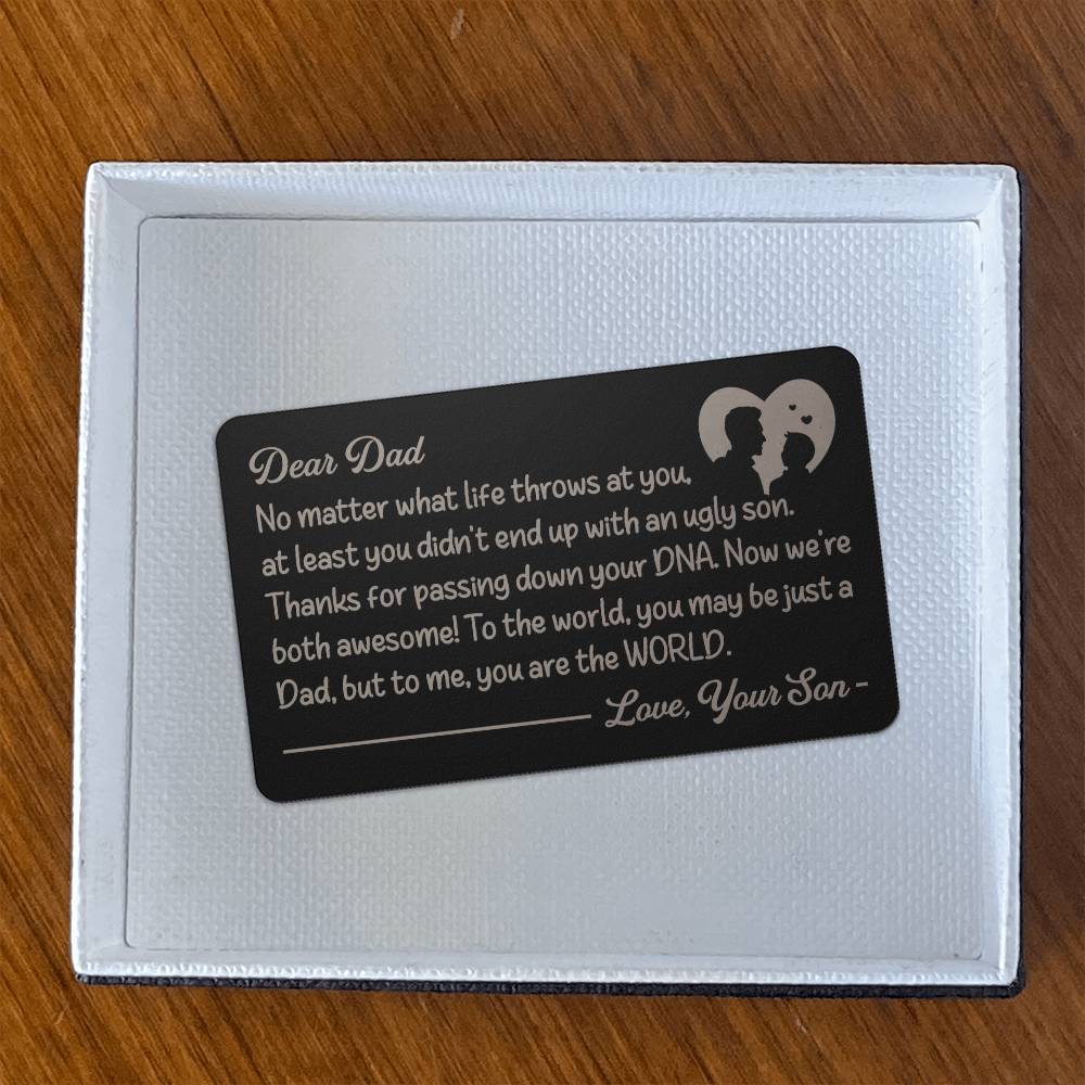 Dear Dad - Engraved Wallet Card