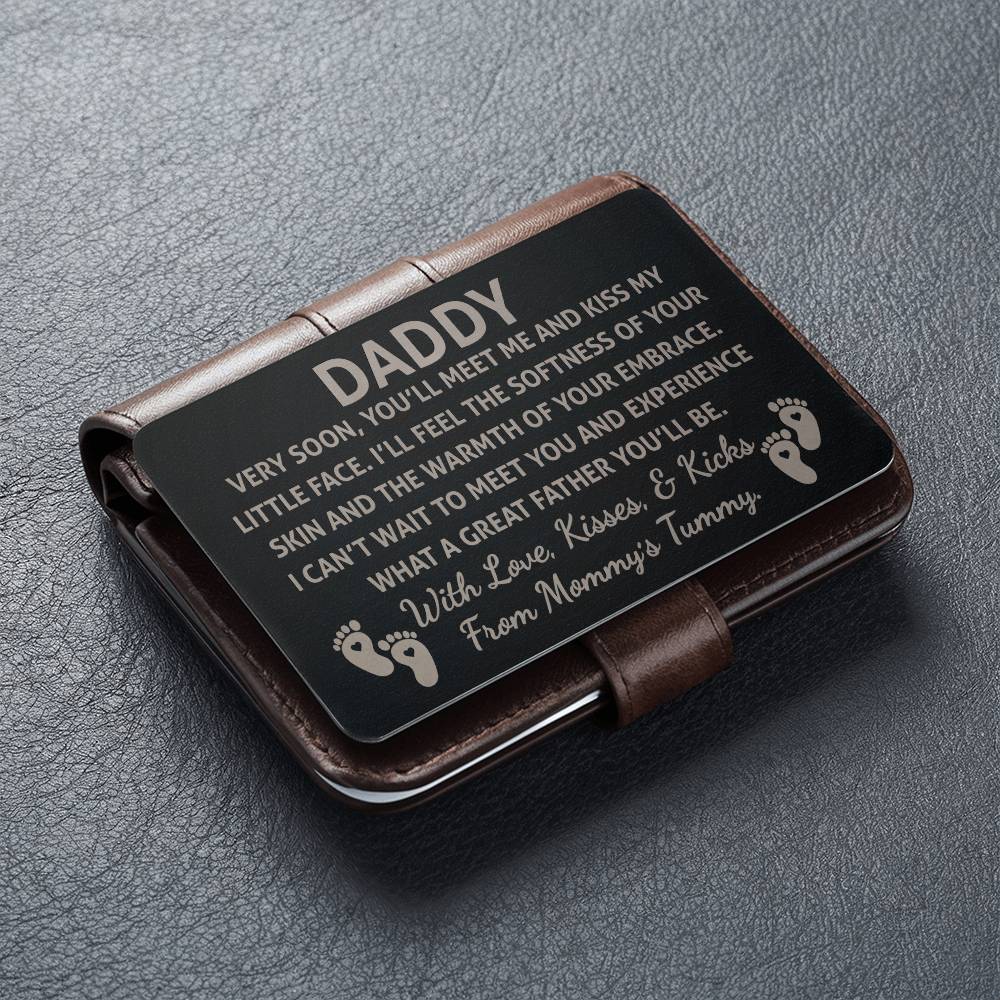 Daddy to Be - Engraved Wallet Card