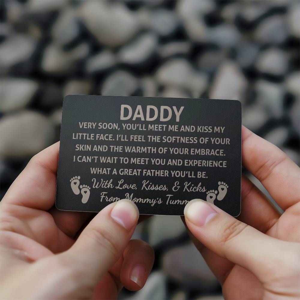 Daddy to Be - Engraved Wallet Card