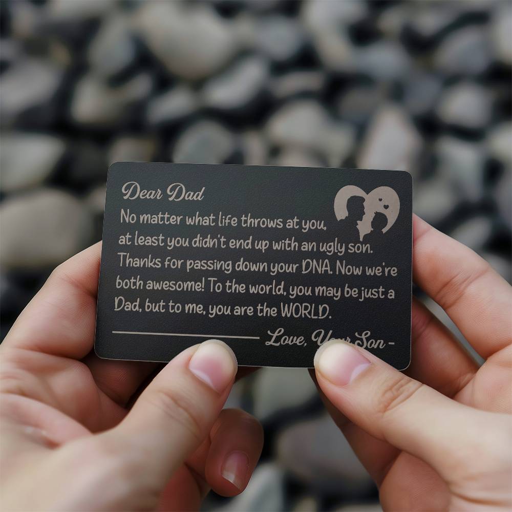 Dear Dad - Engraved Wallet Card