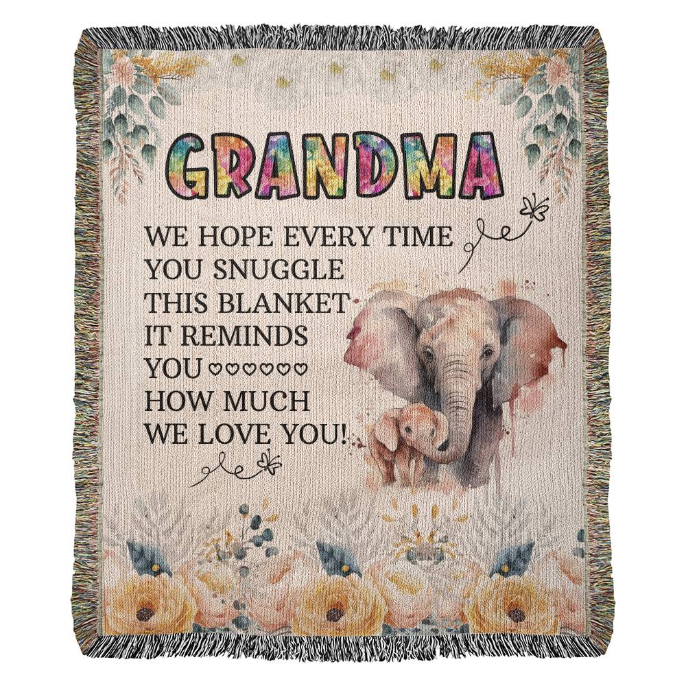 Grandma We Love You - Heirloom Woven Blanket