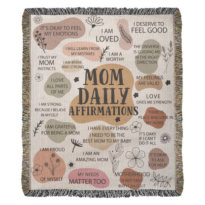 Mom Affirmations - Heirloom Woven Blanket