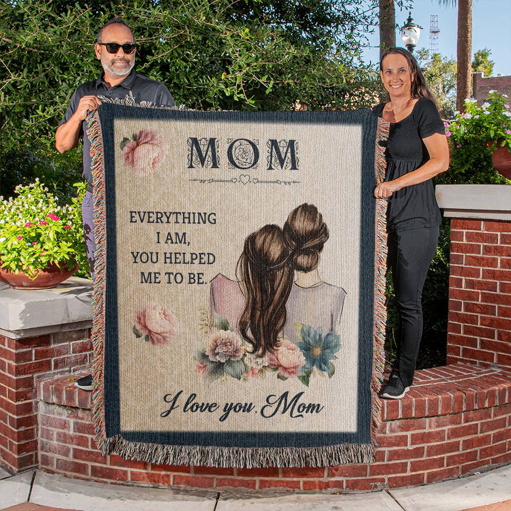 I Love You Mom - Heirloom Woven Blanket