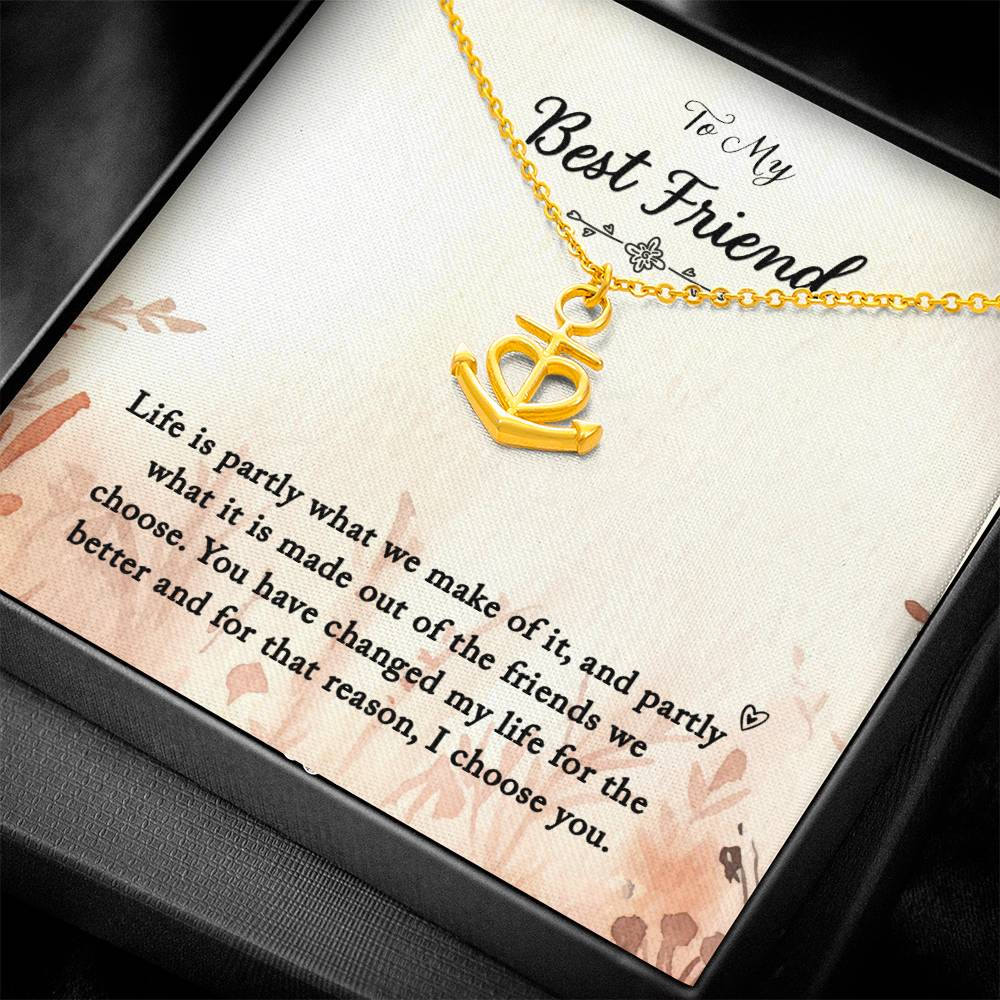 To My Best Friend - Anchor Pendant Necklace