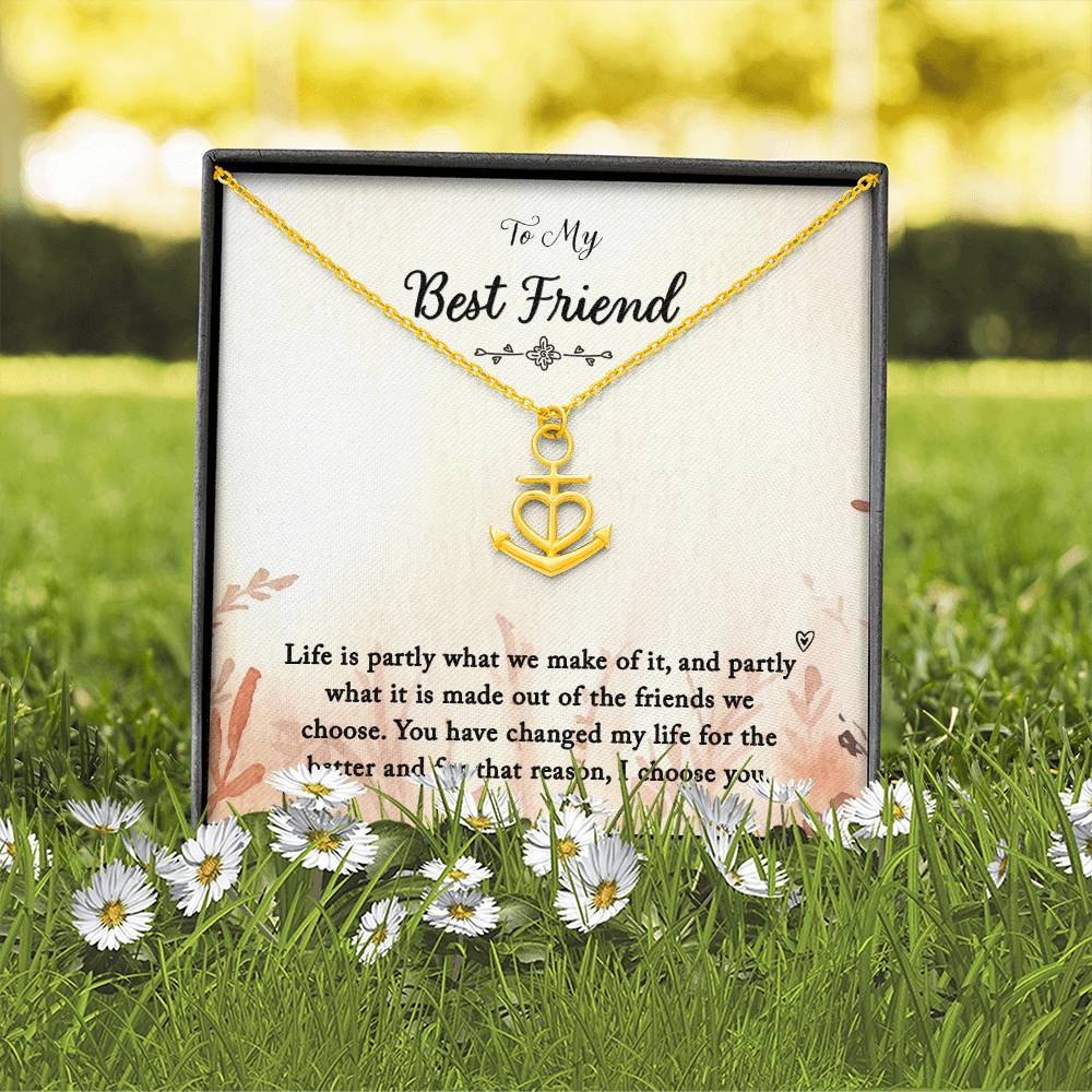 To My Best Friend - Anchor Pendant Necklace