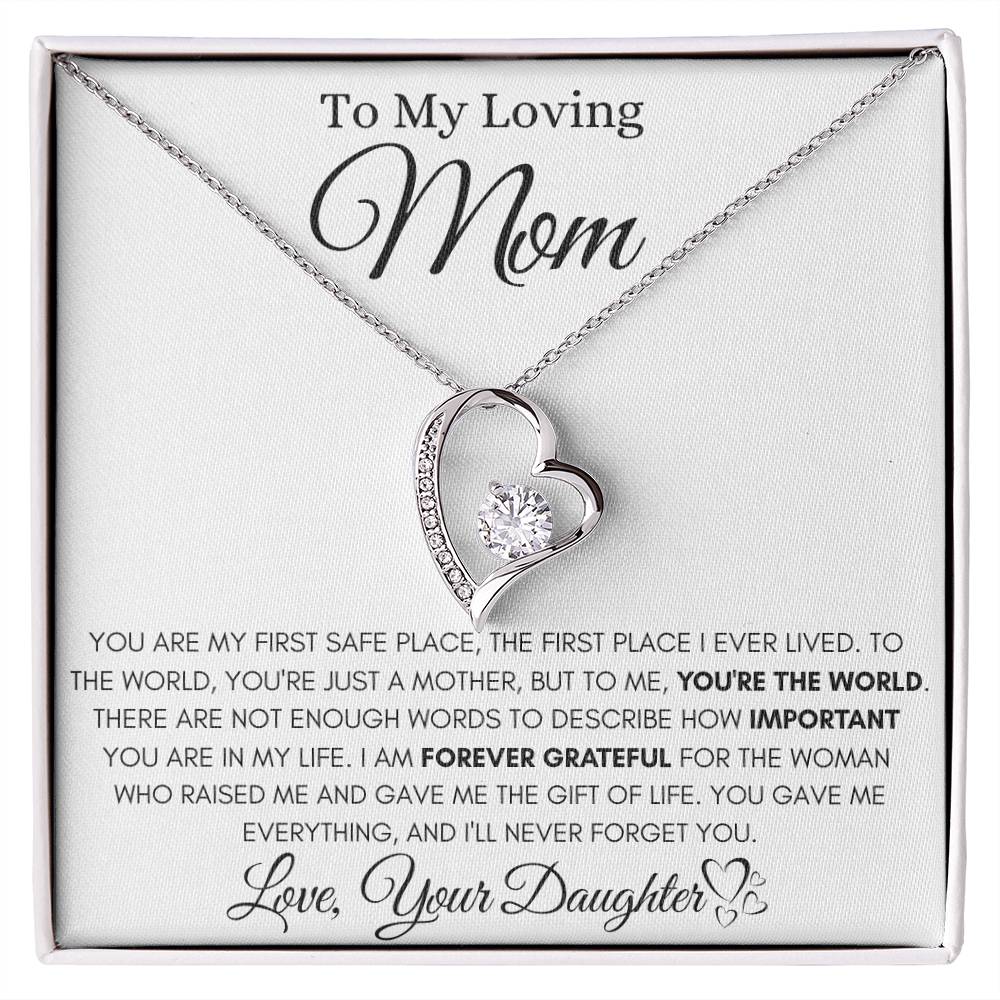 To My Loving Mom - Forever Love Necklace